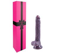 Dildo piccolo da 15,3 cm per principianti, dildo realistico non circunciso, dildoin silicone, plug anale ultra-sottile nero, dildosottile con ventosa, adatto a principianti maschili e femminili