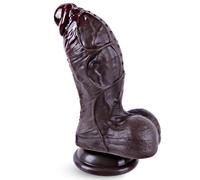 Dildo piccolo e realistico da 14 cm con ventosa, grazioso dildo anale nero per principianti, giocattolo per pene con punto G largo e corto, sex toy per adulti adatto a uomini, donne e coppie gay