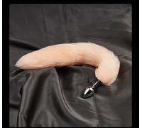 DILDO PLUG BUTT SADOMASO CODA VOLPE SEX TOY ANALE erotico intimo color pesca sex