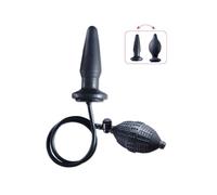 Plug anale dilatatore gonfiabile anal butt dildo liscio fallo indossabile nero
