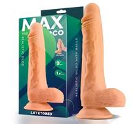 DILDO REALISTA CON TESTÍCULOS TOD 9 NATURAL
