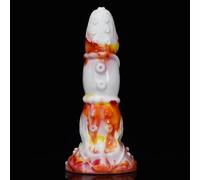dildo realistico 22/19/5CM Animale Tentacoli Dildo Ventosa Anale Butt Plug Colorato Giocattolo Del Sesso Per Donne Uomini Giocattoli per Adulti Dildo Spesso (Rosso)