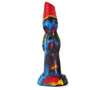dildo realistico 25/22/5cm Dildo Silicone colorato Pene realistico Plug anale BDSM Gioco per adulti Butt dildo (Graffiti)