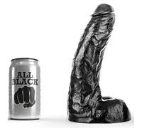 Dildo Realistico All Black Dong - PVC, 25,5 cm