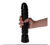 Dildo Realistico Ano Vaginale Unisex Pene Grande Lungo 26,5cm Made in Italy Nero