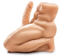 Dildo realistico con busto inginocchiato, Larghezza 410 mm, Lunghezza 410 mm, Profondità 410 mm, Dipartimento Couple, Colore Nude