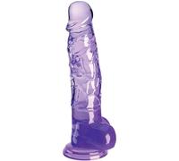 Dildo Realistico con Sfere King Cock Clear - 16.5 cm Viola