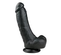 Dildo Realistico con splendida ghianda - Oggetto Fantastico per Masturbazione - Dildo realistico nero - 100% PVC morbido senza ftalati - 20 cm