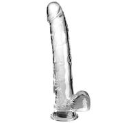 Dildo Realistico con Testicoli King Cock Clear - 24,8 cm