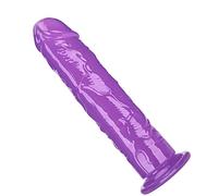 Dildo realistico da, giocattoli erotici in materiale sicuro per il corpo, pene finto e con forte ventosa per giochi a mani libere cazzoduro per donna o uomini dildo anale (Viola, 19CM)