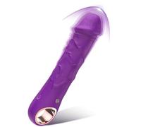 Dildo realistico del vibratore del giocattolo sessuale per adulti, dildo G Spot con 10 potenti modalità di vibrazione, dildo vibrante del clitoride del capezzolo G Spot,