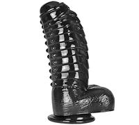 Dildo realistico dildo anale con ventosa 30 x 3.94 cm nero