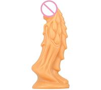 dildo realistico Dildo mostruoso in silicone per donne Giocattolo anale Ventosa Pene Dildo animali realistici Giocattoli sessuali per adulti (color carne)