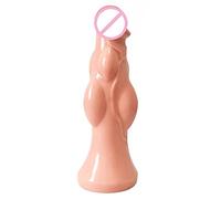 dildo realistico Dildo Ventosa Stimolare G Anus Penis Plug anale Dilatatore anale morbido Giocattoli sessuali per donne (Flesh)
