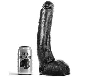 Dildo Realistico Flessibile All Black - PVC, 29 cm