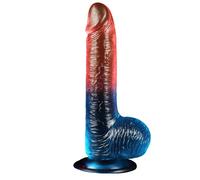 Dildo realistico fallo con ventosa bicolore vaginale anale donna sex toys