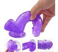 Dildo realistico jelly testicoli ventosa Vaginale anale intimo sexy masturbatore
