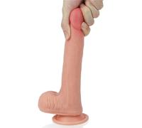 Dildo Realistico in Silicone Medicale Finto Pene Pisello con Ventosa Flessibile