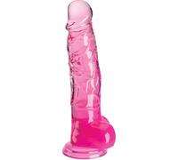 Dildo Realistico King Cock Clear - con Sfere, 16.5 cm Rosa