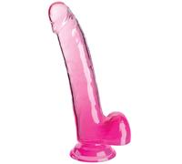 Dildo Realistico King Cock Clear con Testicoli - 20 cm, Rosa