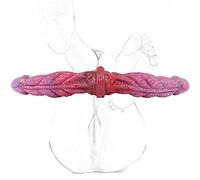 Dildo realistico Mostro Doppio vibratore Doppia testa Dildo Silicone liquido Plug anale Butt plug Vagina Massaggiatore prostatico Masturbazione Giocattolo sessuale per uomini, Multicolore