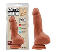 DILDO REALISTICO MULATTO CON GROSSO SCROTO E TESTICOLI GRANDI, FALLO FINTO PENE