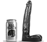 ALL BLACK - DILDO REALISTICO 21 CM