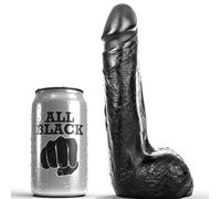 Dildo Realistico Nero All Black - 20 cm, Morbido