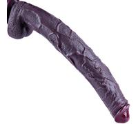 Dildo realistico nero gigante da 42 cm, grosso dildo in silicone, lungo pene con ventosa potente, giocattolo anale gigante XXXL per il punto G vaginale, grande stimolatore per uomini e donne