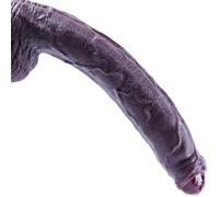 Dildo realistico non circonciso di 24,5 cm con prepuzio,grande dildo in silicone,pene spesso con ventosa,dildonero per stimolazione del punto G anale,giocattolo sessuale per adulti per uomini e donne