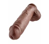 11" Cock Brown With Balls 28 Cm