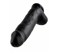 KING COCK - 12 DILDO NERO CON SFERE 30.48 CM