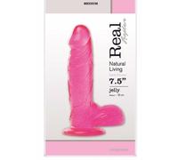 dildo realistico rosa morbido vaginale anale pene finto impermeabile pink 7.5