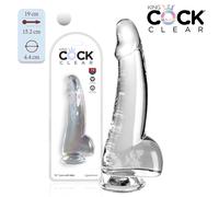 Dildo Realistico Trasparente 19cm della King Cock Clear 7.5 Inch Cock With Balls