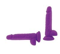 Dildo realistico vaginale anale pene finto con testicoli e ventosa fallo morbido