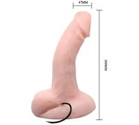 Dildo realistico vibrante con funzione rotante con ventosa, Lunghezza 220 mm, Larghezza 260 mm, Profondità 110 mm, Dipartimento Couple, Colore Nude