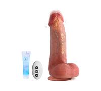 dildo realistico vibratore Giocattoli sessuali - 8.66'' Dildo realistico vibratoreper donna professionale, 3 Spinta e 9 Vibrazione, Riscaldamento Dildo, Ventosa potente e telecomando