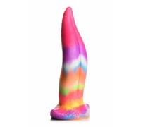 Lingua di Unicorno Fluorescente in Silicone - Dildo 21cm (arcobaleno)