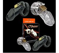 Dildo sex toy indossabile cb-6000 x pene castità TRASPARENTE e NERA