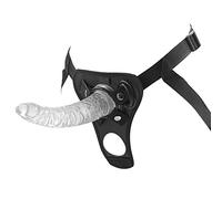 Dildo Strap-On Con Per Lesbiche, Strap On-Harness Dildo Realistico Erotico Sex Toys Donne Masturbatore per Adulto (Nero)