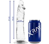 Xray clear dildo transparente 21 cm x 4cm