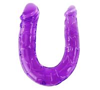 Dildo Doppio Realistico Donna Uomo Pene Finto Fallo Anale Vaginale Viola SexToys