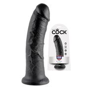 Dildo vaginale anale morbido fallo realistico nero pene con ventosa King Cock 8"