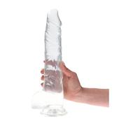 Toyz4Lovers Dildo Clear Emotion – Trasparente XXL 32,5 cm con ventosa e testicoli realistici