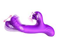 Dildo Vibrante Sexytoysys Donna - Vibrator con 2 Peni Realistici e Stimolatore per Clitoride, Vibratore Donna con 7 Modalità Tremore Pene + 10 Modalità Vibrazione + 10 Modalità Stimolazione Clitoride