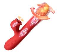 Dildo Vibrante Sexytoysys Donna - Vibratore Spinta con Stimolazione Clitoridea + Funzione Rotazione e Riscaldamento, Stimolatore Clitoride Femminile per Massaggio Punto G, Toys Sessuali per Donna