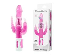 DILDO VIBRANTE VIBRATORE SESSO BUNNY triplo piacere SEX TOY intimo anale vaginal