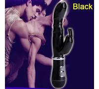 Dildo vibratore coniglietto NERO bunny m.32