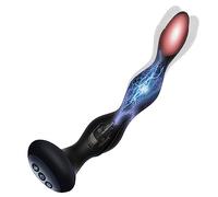 Dildo vibrazione anale perline - BDSM restrizioni sesso schiavitù accessori adulti giocattoli. 8.66’’/22cm 3-Beads grande butt spina Stroker flessibile frustare anale giocattoli.