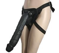 Dildos Strap-On Regolabile Dildo Dildo 33,5 Cm Dildo Gigante, Cinturino in Nylon Regolabile, Dong Dong Dildo, Giocattoli del Sesso Masturbatore per Lesbiche E Uomini,Nero